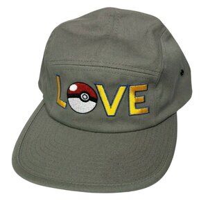 Pokémon Olive Green Yupoong Dad Hat – Vintage Pokémon Embroidered Cap